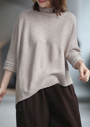 Casual Apricot elegant Turtleneck Casual Fall Sweater