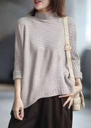 Casual Apricot elegant Turtleneck Casual Fall Sweater