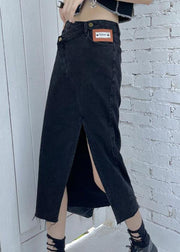 Casual Black Summer High Waist Denim Casual Skirts - bagstylebliss