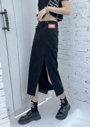 Casual Black Summer High Waist Denim Casual Skirts - bagstylebliss