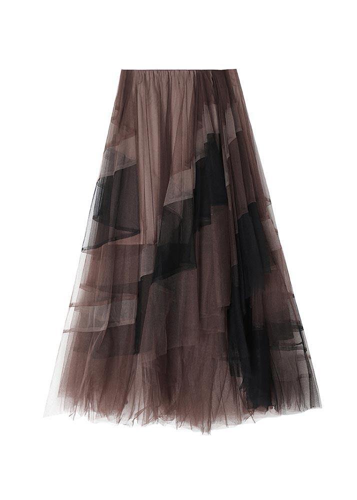 Casual Color block High Waist tulle Skirt Summer - bagstylebliss