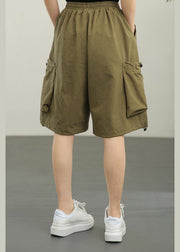 Casual Green High Waist hot pants Summer - bagstylebliss