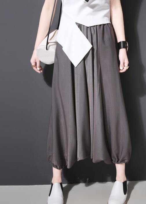 Casual Grey Chiffon lantern Pants Summer - bagstylebliss