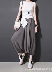 Casual Grey Chiffon lantern Pants Summer - bagstylebliss