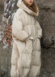 Casual Navy Hooded Pockets Duck Down Winter-Daunenmantel