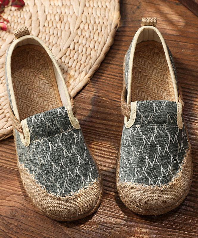 Casual Splicing Flat Feet Shoes Beige Cotton Linen Fabric - bagstylebliss