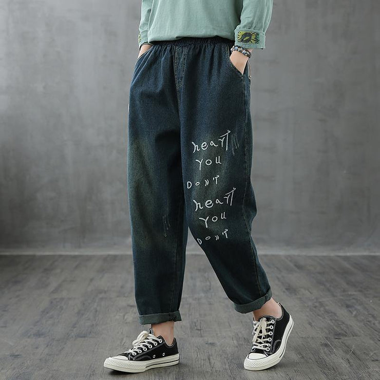 Casual jeans children elastic waist new autumn loose pants - bagstylebliss