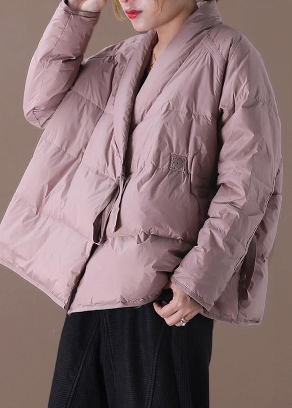 Casual oversize down jacket Winter overcoat black stand collar thick duck down coat - bagstylebliss