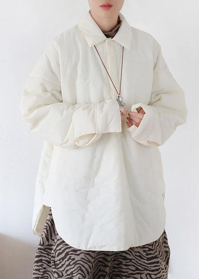 Casual whitewinter coatsplus size clothing winter jacket winter short overcoat - bagstylebliss