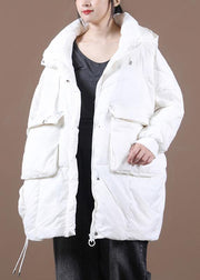 Casual yellow down jacket woman Loose fitting Winter parka hooded Batwing Sleeve Casual coats - bagstylebliss