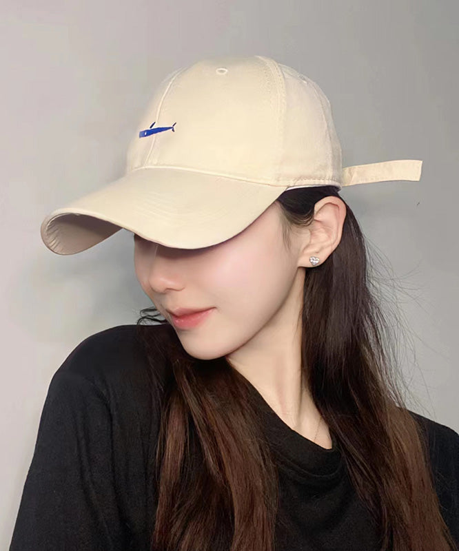 Chic Beige Embroidered Patchwork Baseball Cap Hat