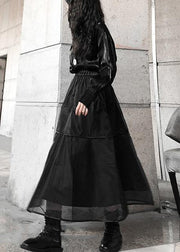 Chic Black tulle Patchwork A Line Skirts Summer - bagstylebliss