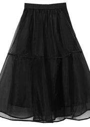 Chic Black tulle Patchwork A Line Skirts Summer - bagstylebliss