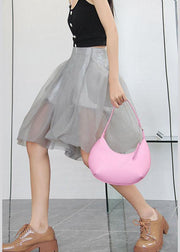 Chic Grey Tulle Summer Patchwork Skirt Pant - bagstylebliss