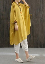 Chic Yellow Shirts O Neck Cinched Top - bagstylebliss