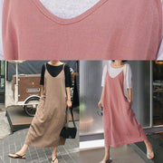 Chic pink cotton Soft Surroundings Spaghetti Strap Maxi Dress - bagstylebliss