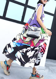 Chic prints v neck clothes For Women sleeveless summer Dress - bagstylebliss