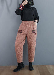 Chic red trousers Thin elastic waist thick Fashion Ideas women pants - bagstylebliss