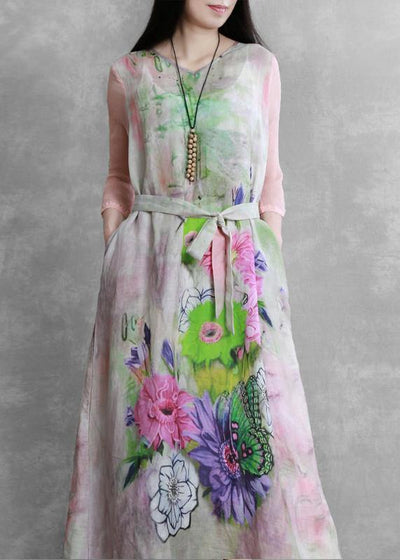 Chic v neck pockets summer dresses Photography floral Dresses - bagstylebliss