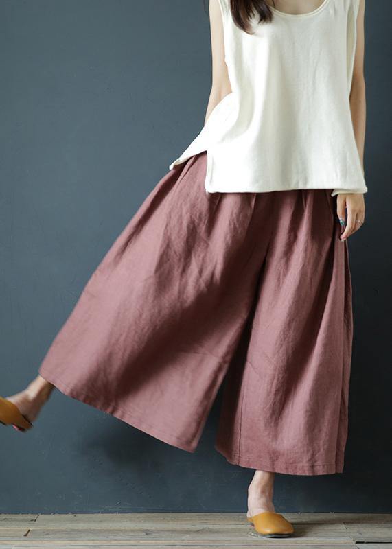 Chunxin original design cotton and linen wide-leg pants - bagstylebliss