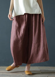 Chunxin original design cotton and linen wide-leg pants - bagstylebliss