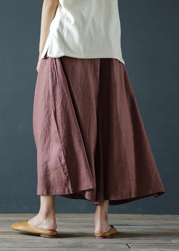 Chunxin original design cotton and linen wide-leg pants - bagstylebliss