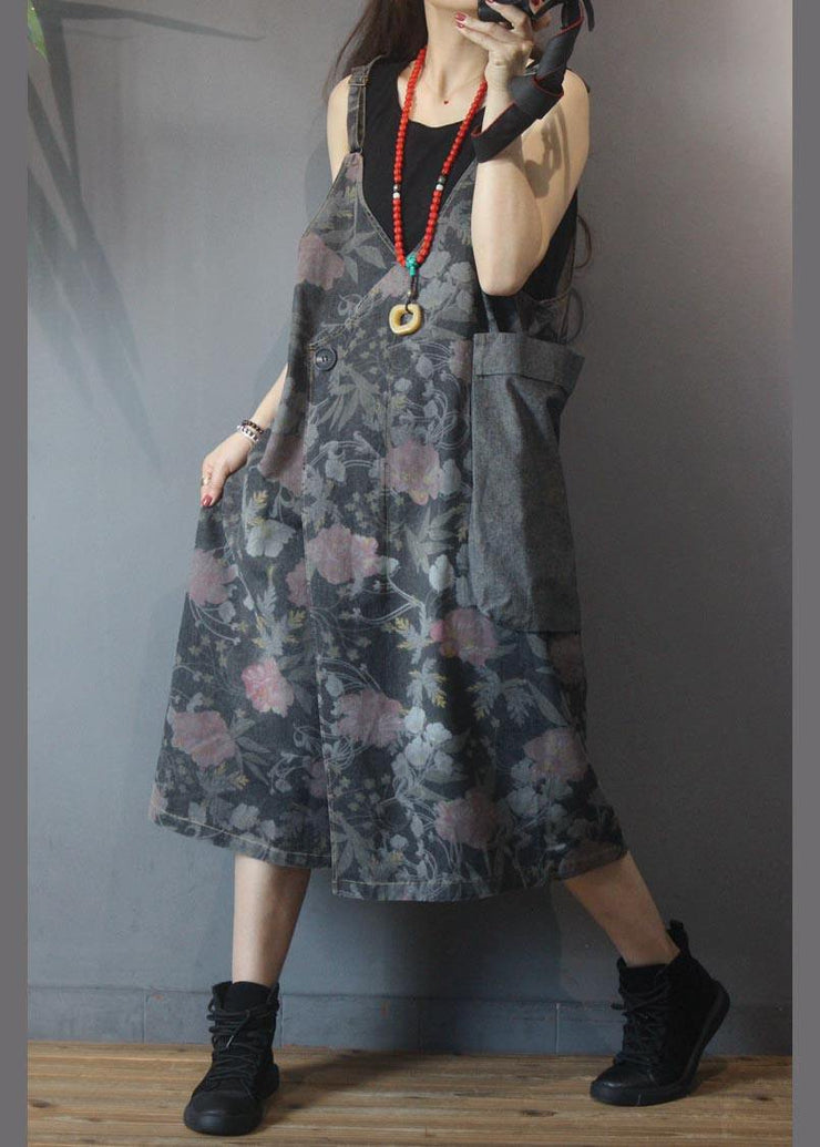 Classy Black Patchwork Print asymmetrical design Dresses Summer - bagstylebliss