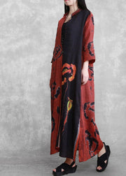Luxy Black Print Fashion Ideas Half Sleeve Summer Coat Dresses - bagstylebliss