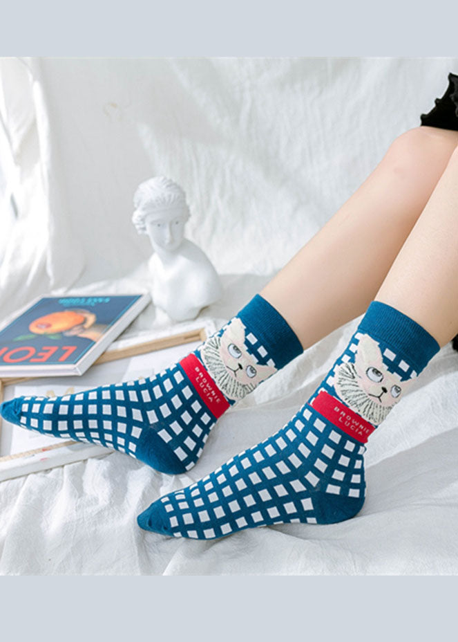 Classy Cute cartoon Print Cotton Crew Socks