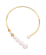 Classy Gold Copper Overgild Pearl Choker