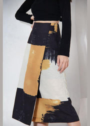 Classy Yellow Asymmetrical Besign Summer Skirt - bagstylebliss