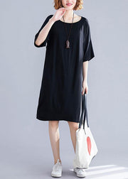 Classy black Cotton clothes Women Backless cotton summer Dresses - bagstylebliss