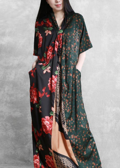Classy floral clothes For Women v neck back side open Dresses summer Dresses - bagstylebliss