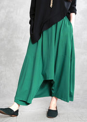 Classy green Fashion Ideas elastic waist asymmetric pants - bagstylebliss