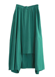 Classy green Fashion Ideas elastic waist asymmetric pants - bagstylebliss