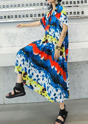 Classy prints cotton dresses v neck summer Dress - bagstylebliss