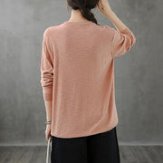 Classy v neck Button Down tunic top Inspiration pink top - bagstylebliss