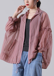 Club Pink UPF 50+ Coat Jacket Long sleeve Summer Coat - bagstylebliss