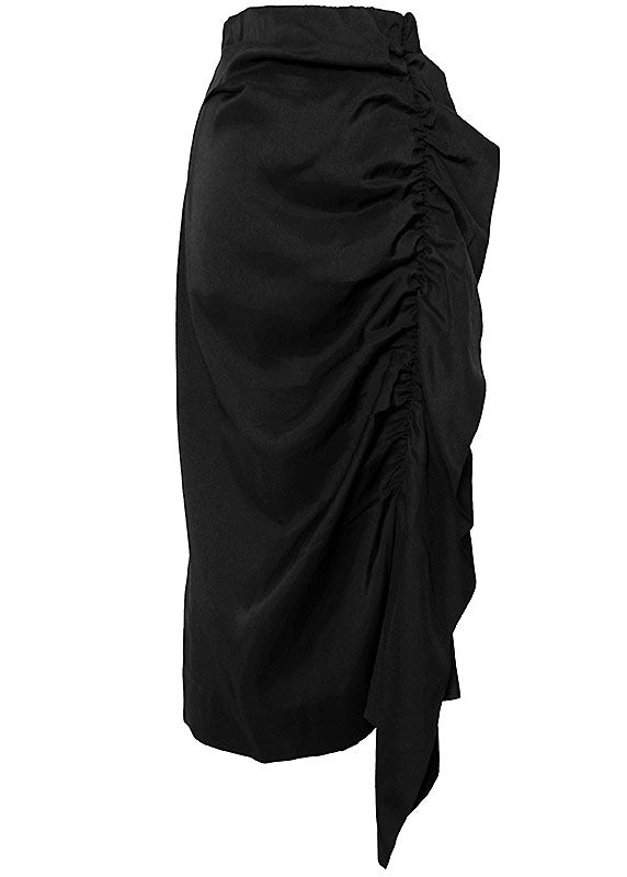 Comfy Black Asymmetrical Design Patchwork Summer Cotton Skirt