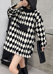 Comfy Plaid Teddy hooded Patchwork Fall Sweatshirt Street wear