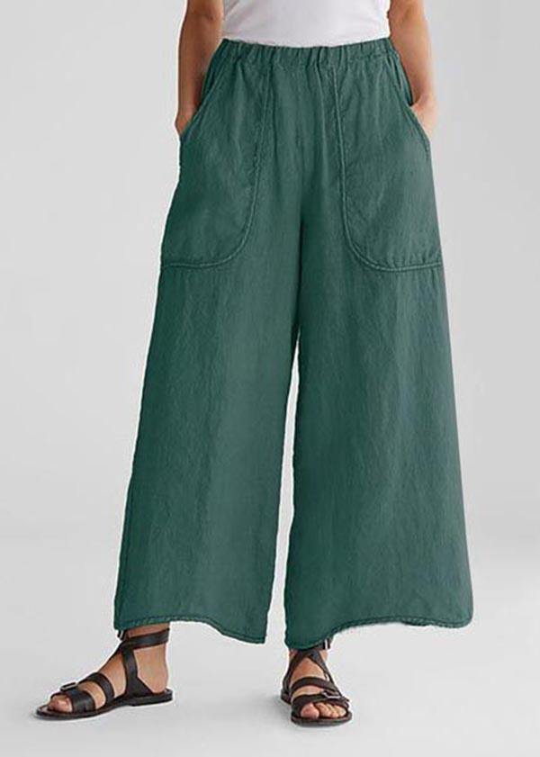 Cotton Linen Loose Wide Leg Casual Pants - bagstylebliss