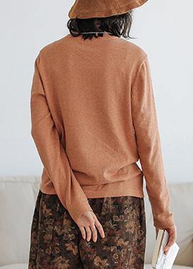 Cute orange knitted pullover high neck Loose fitting knitwear - bagstylebliss