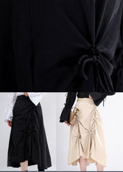 DIY Beige High Waist A Line Skirt Summer - bagstylebliss