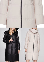 DIY Beige Stand Collar Warm Loose Winter Duck Down coat