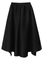 DIY Black wrinkled Summer High Waist Skirts Pant - bagstylebliss