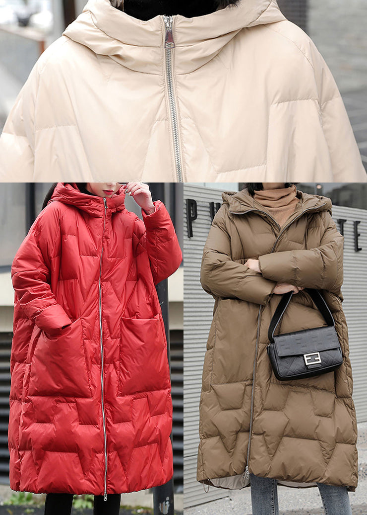 DIY Chocolate Pockets Casual Duck Down Winter down coat