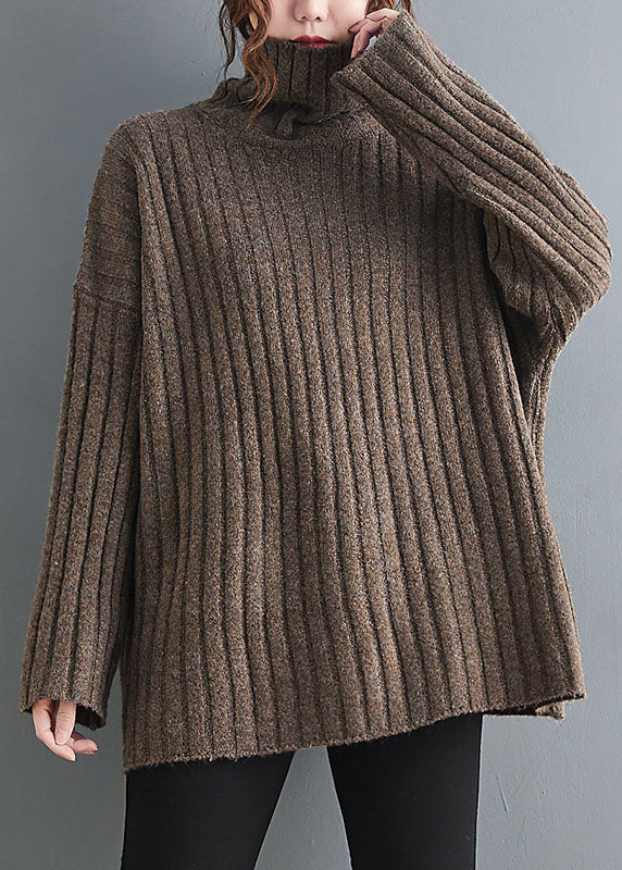 DIY Coffee Rollkragen dicke Strickpullover Winter