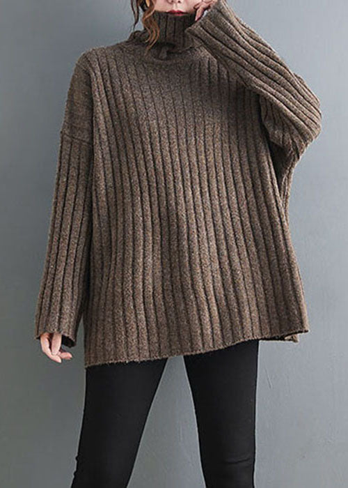 DIY Coffee Rollkragen dicke Strickpullover Winter