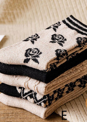 Dicke Kaschmir-Crew-Socken mit schönem Bogendruck zum Selbermachen