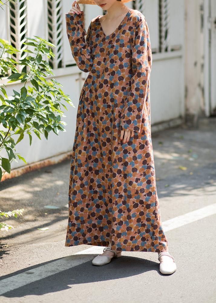DIY Dotted Art Dresses Long Spring Dress - bagstylebliss
